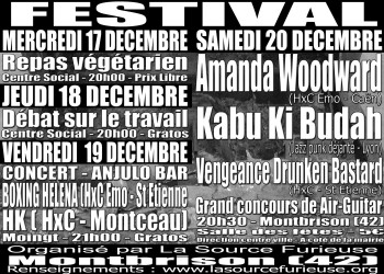 17,18,19 & 20/12/2003 – 2ème Festival de La Source Furieuse @ Montbrison